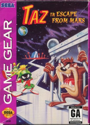 Taz in Escape from Mars Cover Art